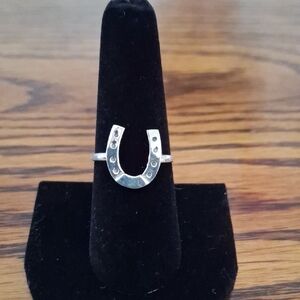 Sterling Silver Horseshoe Ring Size 7.5